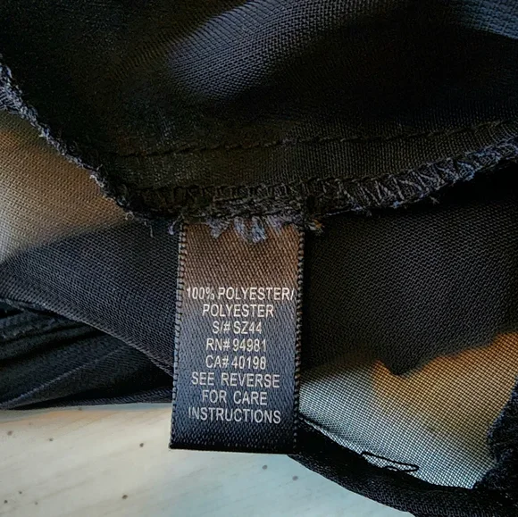 XXi Forever 21 dress cocktail black chiffon back zip & tie sleeveless sz sml - Picture 13 of 15